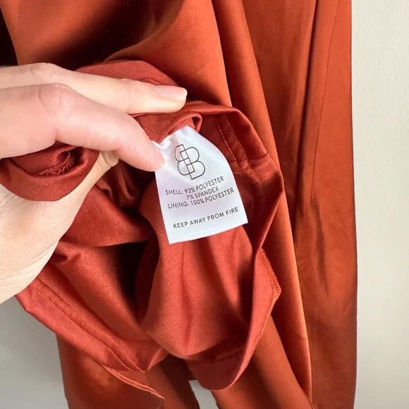 Baltic Born Poppy Satin Midi Dress - Rust Burnt Orange - Size Extra Large XL - Picture 11 of 14